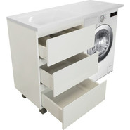 Тумба напольная с раковиной-столешницей Эстет Dallas Luxe 105 см (3 ящика) L ФР-00009668 - фото 3