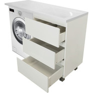 Тумба напольная с раковиной-столешницей Эстет Dallas Luxe 105 см (3 ящика) R ФР-00009669 - фото 3