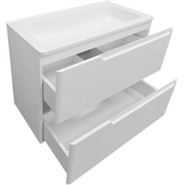 Тумба подвесная с раковиной Эстет Kare Luxe 70 см (2 ящика) ФР-00007073 - фото 2