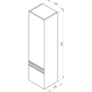 Пенал подвесной Ravak Clear SB 40 см L - фото 2