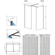 Душевое ограждение Radaway Modo X Black III Frame 140x75 см (стекло 10 мм), черный/прозрачное - фото 4