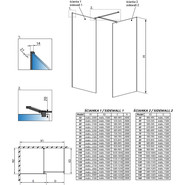 Душевое ограждение Radaway Modo New Black III Frame 140x75 см (стекло 8 мм), черный/прозрачное - фото 4