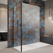 Душевое ограждение Radaway Modo New Black IV 140x75 см (стекло 8 мм), черный/прозрачное - фото 