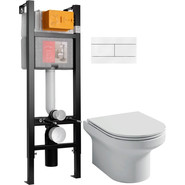 Инсталляция с подвесным безободковым унитазом Jacob Delafon Elite E21755RU-00 - фото 