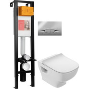 Инсталляция с подвесным безободковым унитазом Jacob Delafon Struktura E21754RU-00 - фото 