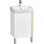 Тумба напольная с раковиной Акватон Кантри 50 см 1A257801AHB20, белый глянцевый/дуб верона - фото 