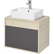 Тумба подвесная со столешницей Акватон Лофт Урбан 65 см 1A254001LQX60, дуб орегон/серый графит - фото 2