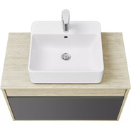 Тумба подвесная со столешницей Акватон Лофт Урбан 80 см 1A247601LQX60, дуб орегон/серый графит - фото 5