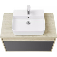 Тумба подвесная со столешницей Акватон Лофт Урбан 80 см 1A247601LQX60, дуб орегон/серый графит - фото 6