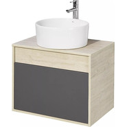 Тумба подвесная со столешницей Акватон Лофт Урбан 65 см 1A254001LQX60, дуб орегон/серый графит - фото 4