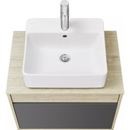 Тумба подвесная со столешницей Акватон Лофт Урбан 65 см 1A254001LQX60, дуб орегон/серый графит - фото 5