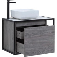 Тумба подвесная со столешницей Aquanet Nova Lite Loft 75 см 261654, дуб рошелье L - фото 5