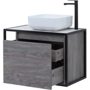 Тумба подвесная со столешницей Aquanet Nova Lite Loft 75 см 261653, дуб рошелье R - фото 5