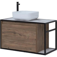 Тумба подвесная со столешницей Aquanet Nova Lite Loft 90 см 261660, дуб рустикальный L - фото 