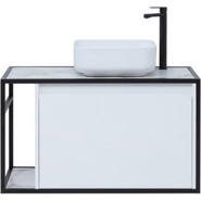 Тумба подвесная со столешницей Aquanet Nova Lite Loft 90 см 261651, белый R - фото 3