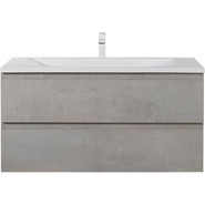 Тумба подвесная с раковиной Cezares MOLVENO-100-2C-SO-BET 100 см, Beton - фото 