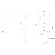 Смеситель для раковины высокий Bravat Rhein F1429564BW-A-ENG, черный матовый, Цвет производителя: чёрный матовый - фото 2