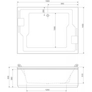 Ванна акриловая Cezares Plane Duo 190x145 см PLANE_DUO-190-145-51 - фото 4