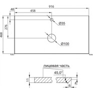 Тумба подвесная со столешницей BelBagno ETNA-900-2C-SO-BO-P 90 см, Bianco Opaco, Цвет фасада: Bianco Opaco - фото 3