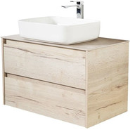 Тумба подвесная со столешницей BelBagno KRAFT-1000-2C-SO-RGB 100 см, Rovere Galifax Bianco/Cemento Decorato - фото 