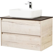 Тумба подвесная со столешницей BelBagno KRAFT-1000-2C-SO-RGB 100 см, Rovere Galifax Bianco/Stone - фото 