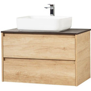 Тумба подвесная со столешницей BelBagno KRAFT-1000-2C-SO-RNN 100 см, Rovere Nebrasca Nature/Stone - фото 