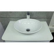 Тумба подвесная с раковиной Velvex Luna 60 см tpLUN.60-21.43, белый - фото 2