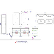 Тумба подвесная с раковиной Aqwella Accent 120 см ACC0112W, белый, Цвет фасада: белый - фото 5