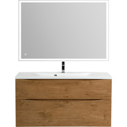 Тумба подвесная с раковиной BelBagno MARINO-H60-1000-2C-SO-RN-P 100 см, Rovere Nature - фото 