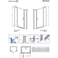 Душевая дверь Radaway Nes Black DWJS 140 см 10038140-54-01R, черный/прозрачное - фото 6