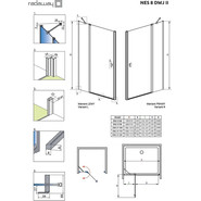 Душевая дверь Radaway Nes 8 Black DWJ II 120 см 10083120-54-01R (стекло 8 мм), черный/прозрачное - фото 6