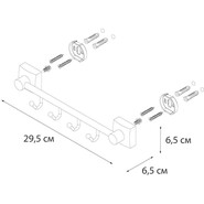 Набор крючков Fixsen Kvadro FX-61305B-4 - фото 3
