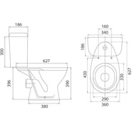 Унитаз-компакт Santeri Pro 1.P215.5.S00.00B.F с крышкой полипропилен - фото 3