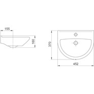 Раковина подвесная Santeri Родничок 45 см 1.3131.0.S00.10B.0 - фото 3