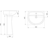 Раковина подвесная Santeri Версия 56 см 1.3111.5.S00.11B.0 - фото 5