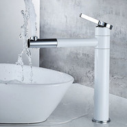 Смеситель для раковины высокий Ledeme L1152-2, белый/хром - фото 2