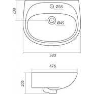 Раковина подвесная Santek Анимо 60 см 1.WH11.0.508 - фото 5