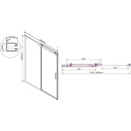 Душевая дверь Vincea Como 130 см VPS-1C130CLB (стекло 8 мм), черный/прозрачное - фото 2
