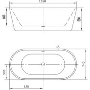 Ванна отдельностоящая Art&Max 165x72 см AM-200-1650-720 - фото 3