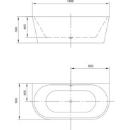 Ванна акриловая Art&Max 180x80 см AM-206-1800-800 - фото 3