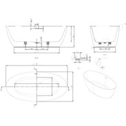 Ванна отдельностоящая Art&Max Bologna 170x82 см AM-BOL-1700-820 - фото 4