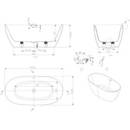 Ванна отдельностоящая Art&Max Genova 150x75 см AM-GEN-1500-750 - фото 3