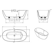 Ванна отдельностоящая Art&Max Genova 160x80 см AM-GEN-1600-800 - фото 3