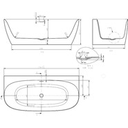 Ванна акриловая Art&Max Milan 170x80 см AM-MIL-1700-800 - фото 4