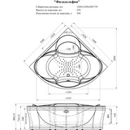 Ванна гидромассажная Радомир Филадельфия 168x168 см (Гидромассаж "Релакс" Chrome) - фото 2