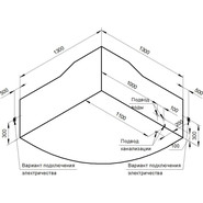 Ванна гидромассажная Радомир Сорренто 130x130 см (Гидромассаж "Люкс" Gold) - фото 2
