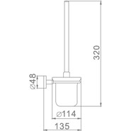 Ёршик для унитаза Haiba HB8710, цвет чёрный матовый - фото 4