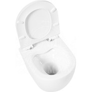 Унитаз подвесной безободковый Art&Max Ovale AM011CHR, Цвет производителя: белый - фото 6