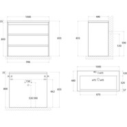 Тумба напольная с раковиной Art&Max FAMILY-1000-3C-PIA-BL 100 см, белый глянец - фото 5