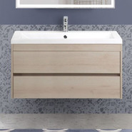 Тумба подвесная с раковиной Art&Max Family-1000-2C-SO-PB 100 см, сканди - фото 